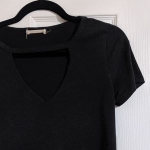 SOLD - Keyhole Dark Grey Top